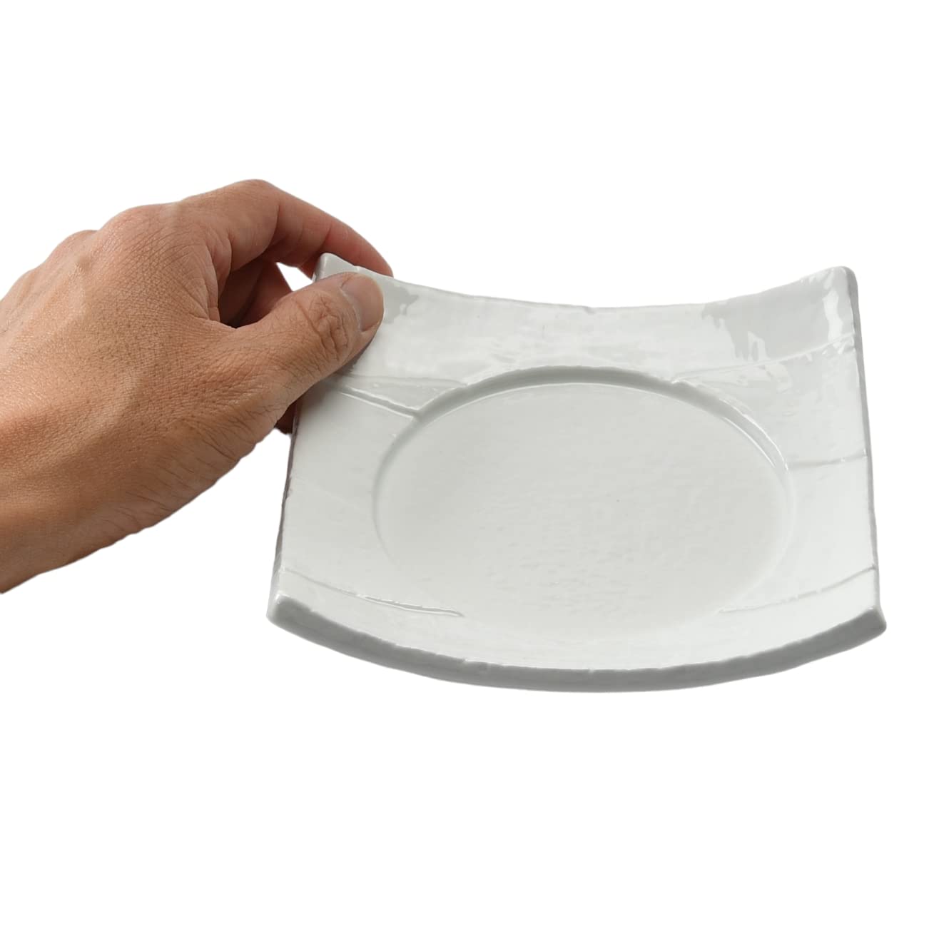 Amazon.co.jp: 白磁 5.0寸四方皿 [143×143×33mm] | 和食器の中皿