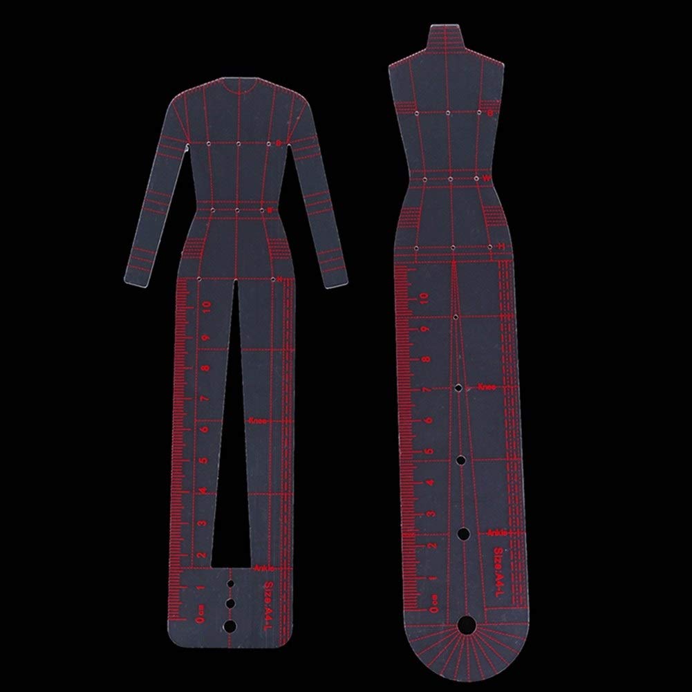 Regla de Costura Regla de Patchwork Hecha a Mano DIY Curva Francesa Dinámica Humana Regla de Plantilla Transparente de Moda Artesanía de Medición de Ropa Herramientas de Coser Reglas de Costura