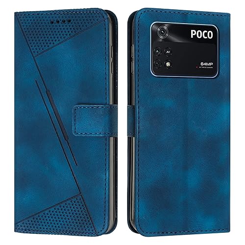 Coque Poco M4 Pro 4G étui bleu idéal pour vos déplacements urbains