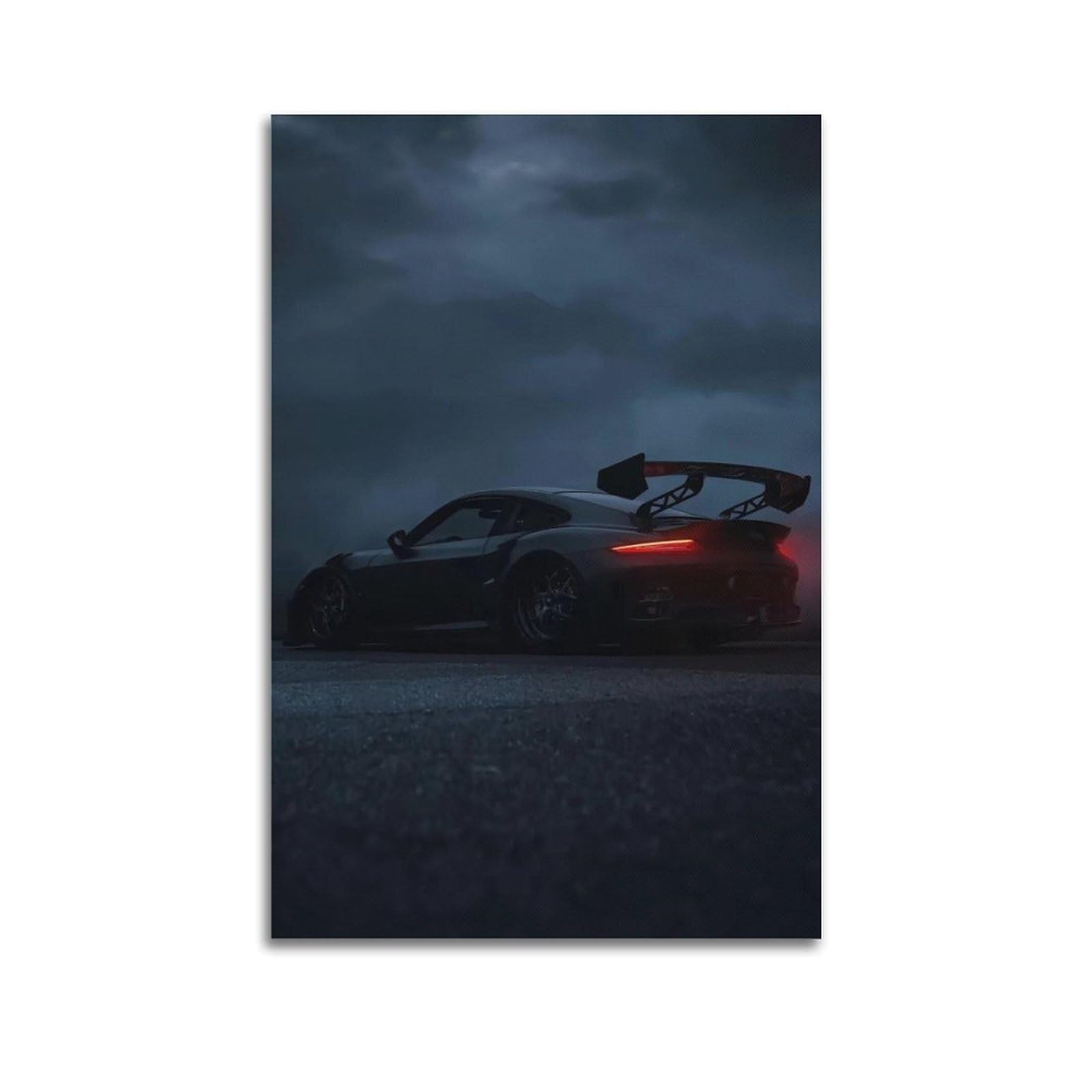 XKUGA Track Supercar Poster 911 GT3 RS Performance Racing Modern Decorative Canvas Prints - Ideal Wall Art for Family, Man Cave, Game Room, Boys & Girls Bedroom 20x30inch(50x75cm)