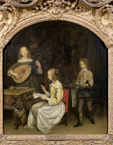 Affiche impression prints toile de gerard ter borch pour une decoration salon chaleureuse