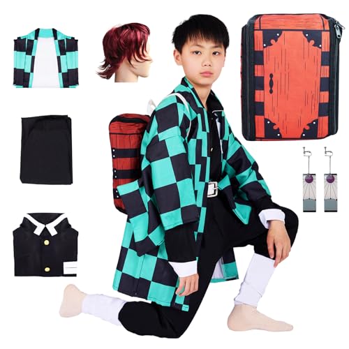 Set completo disfraz anime infantil con kimono y mochila