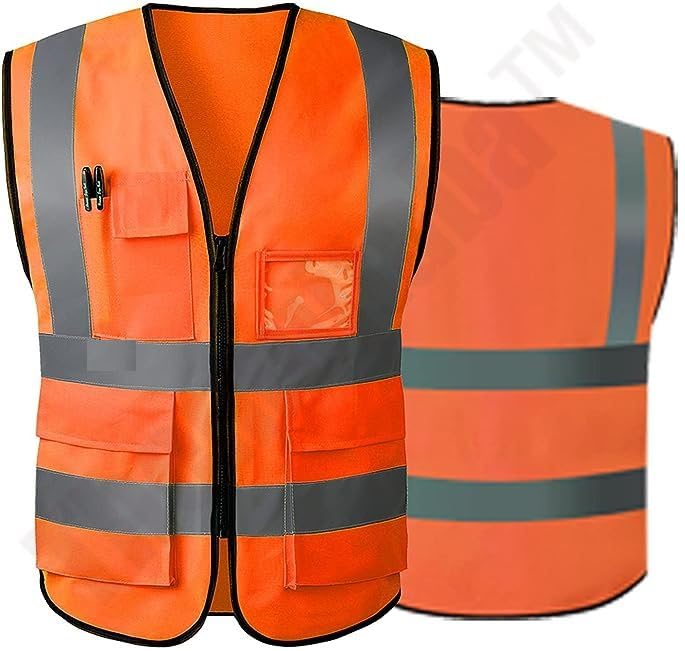 TheMujtaba Reflective Safety Vest for Women Men High Visibility Security with【High Visibility & 360° Reflective】 2 Inch Wide Reflective Strips Safety (Orange) (B0CL2LJ8L7) Amazon Price History, Amazon Price Tracker