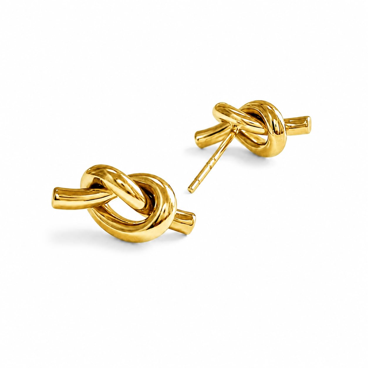 salty alpha Mariner Knot Golden Stud Earrings for Men | Modern Studs & Hoops | Stylish Fashion Jewellery Accessories for Boys | Minimal Jewelry | Ideal for Gifting | Marriage, Birthday | Gift for Valentine Day-picture-30