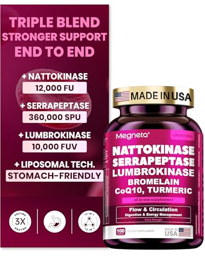 Nattokinase & Serrapeptase Enzyme Complex 100 Capsules