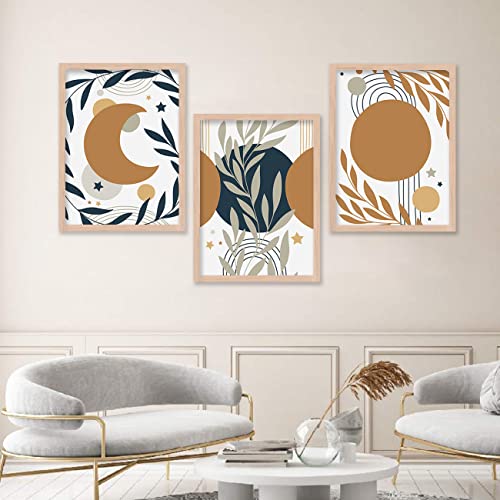 Image of kotart Modern Wall Art Framed Painting for Wall Decoration - Wall Painting for Living Room, Bedroom - Big Size Wall Painting for Wall Decor (Multi, Framed) Set of 3 (Large, Painting 01)