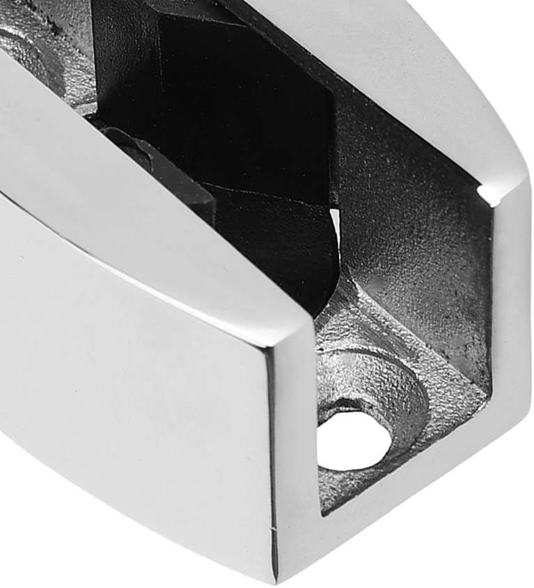 Sliding Shower Door Bottom Guide, Stainless Steel Door Floor Roller Guide, U‑Shaped Swing Stopper Bath Room Accessory for Glass Sliding Doors(Glossy)