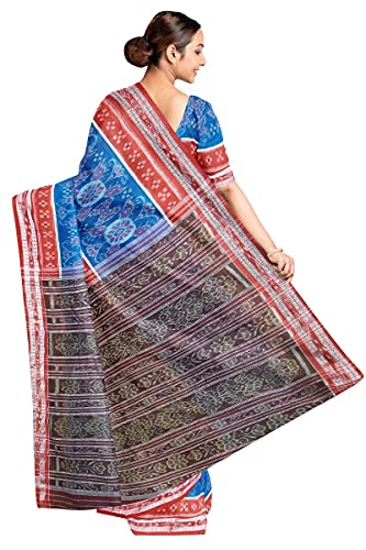 Image of Sambalpuri Cotton Saree of Odisha Ikkat Orissa Traditional Handloom Sari | Bomkai | Pata | Nuapatana | sambalpuri saree | khandua patta sare | without Blouse JH866