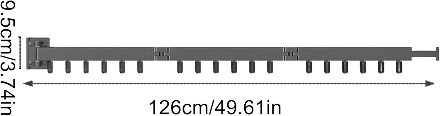 Wall Mounted Clothes Drying Rack - Retractable Foldable Laundry Hanger, Space Saving Garment Organizer, Compact Laundry Storage System | Bathroom Balcony Indoor Dorm for Bathroom Balcony Indoor Dorm