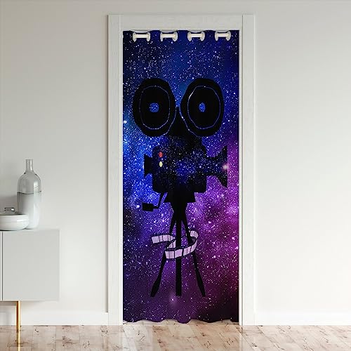 Geometrie Vorhang Weiß Grau 86x203cm - Moderner Türvorhang Als Raumteiler