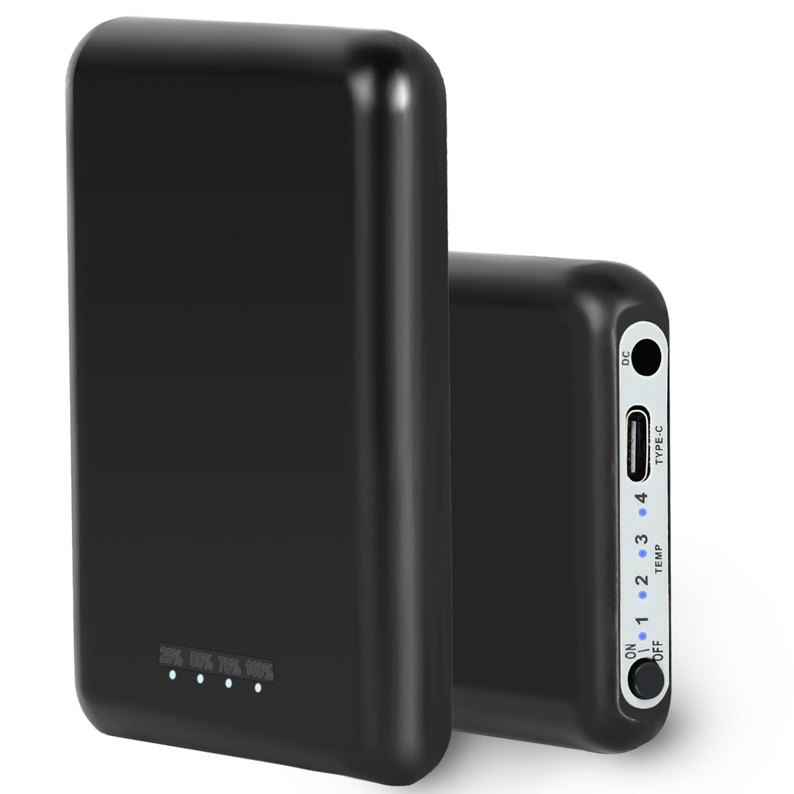 2 PCS Rechargeable Batteries 5V 5000mAh for Heated Socks, 4 Heating Settings Large Capacity Battery Rechargeable Heated Socks Replacement Batteries