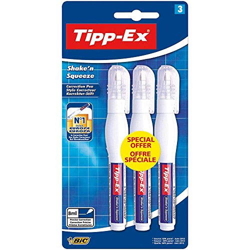 TIPP-Ex Shake 'n Squeeze Correction Pens – Pack of 3