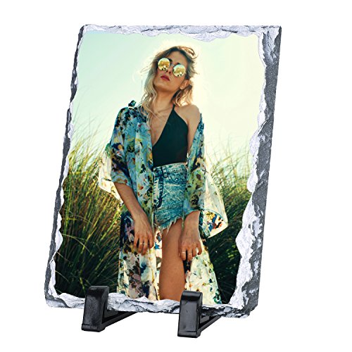 Schiefer mit Foto Personalisierte Schiefertafel mit Ständer Benutzerdefinierte Schieferplatte mit Individuellem Fotodruck Schiefertafel für Geschenk