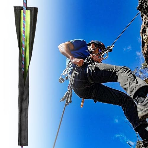 Protector de cuerda de escalada de doble capa contra el desgaste en rappel 4