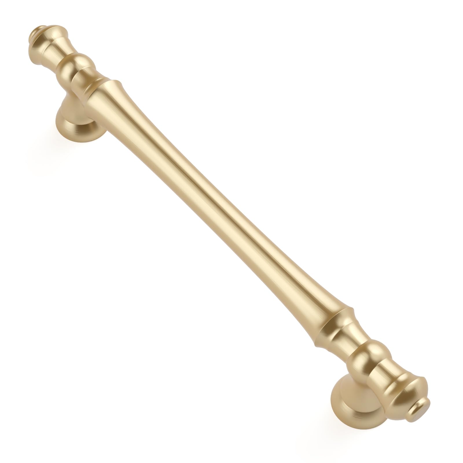 Asidrama 10 Pack 5 Inch(128mm) Brushed Brass Kitchen Cabinet Handles, Gold Cabinet Pulls Kitchen Cabinet Hardware for Cupboard Drawer Handles Dresser Pulls — view 42