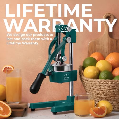 Image of Zulay Kitchen Cast Iron Juicer - Heavy Duty Manual Juicer with Detachable Strainers for Easy Cleaning, Orange Juice Press for Citrus Fruits, Perfect for Bartenders, Juice Lovers & Health Enthusiasts