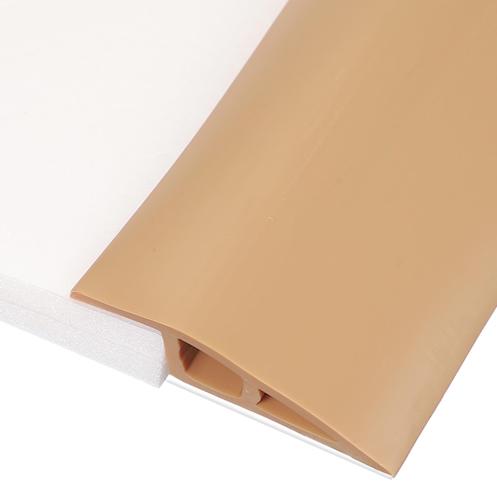 sourcing map Floor Transition Strip 3.3ft Self-Adhesive Flooring Edge Trim Strip for Uneven Floors Gaps from 1/4" to 3/8", Brown
