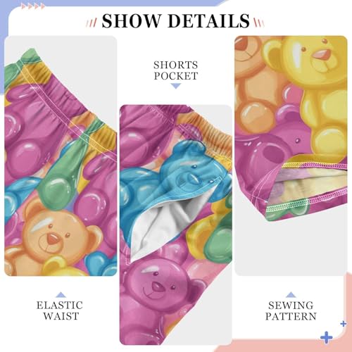 Pajama Bottoms, Colorful Candy Gummy Sleeping Pant Lounge Wear Long Pants Sleepwear Pjs4