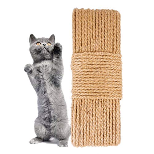 Corda ULTECHVO de cânhamo para gatos de 30 m, corda de arranhador de gatos, corda de juta de sisal n