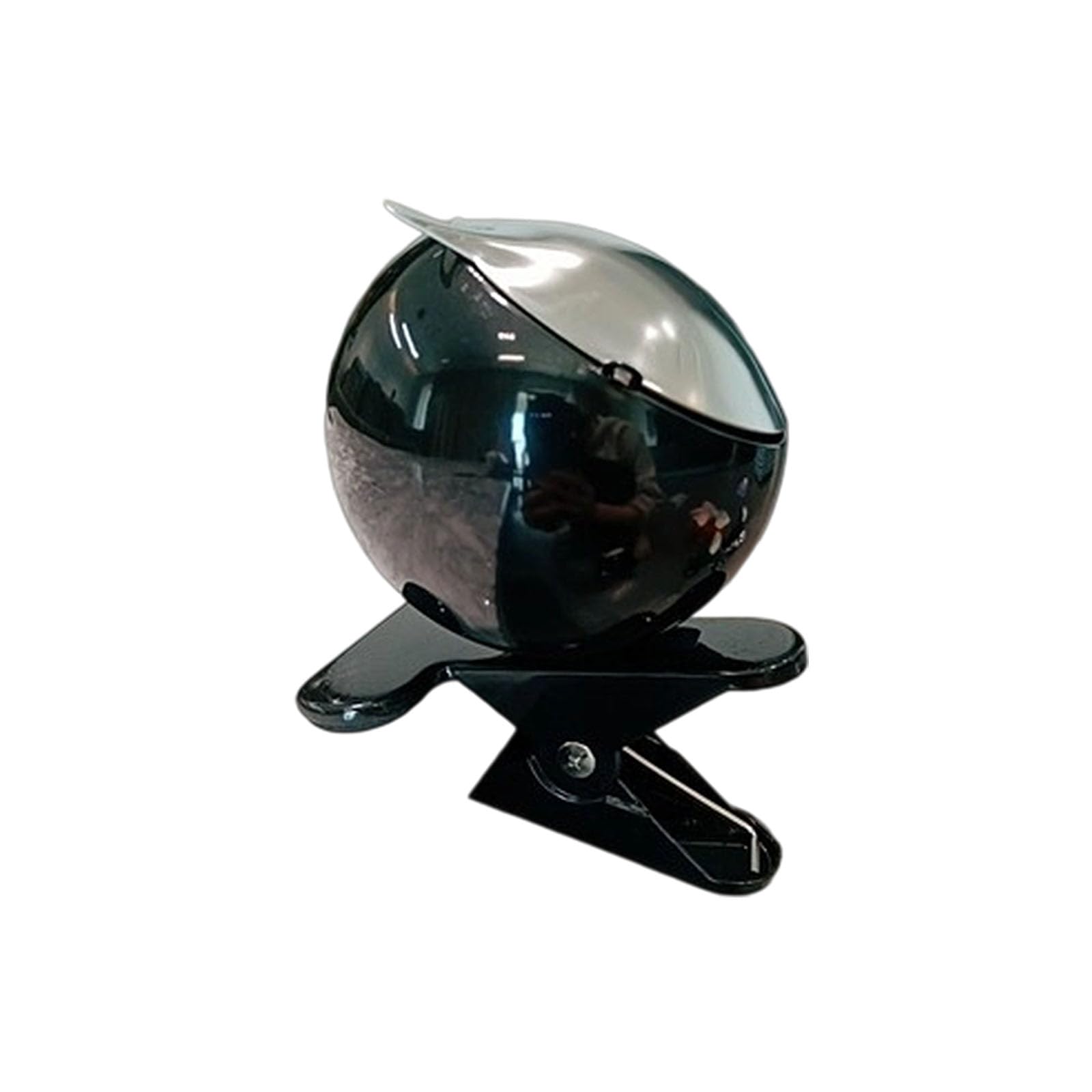HZBB Duty Iron Ashtray with Clamp on Attachment for Tables Side Railings Strong Grip WIndproof Lid Ashes Container Iron Ashtray
