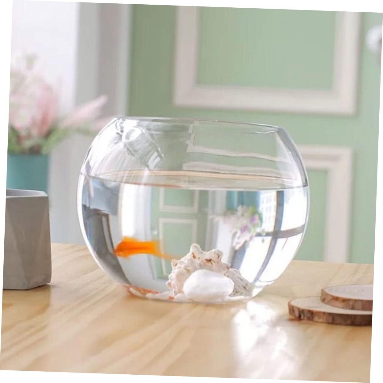 IMIKEYA Desktop Aquarium Tank Transparent Fish Bowl for Modern Decorative Fish Tank for Design for Plants and