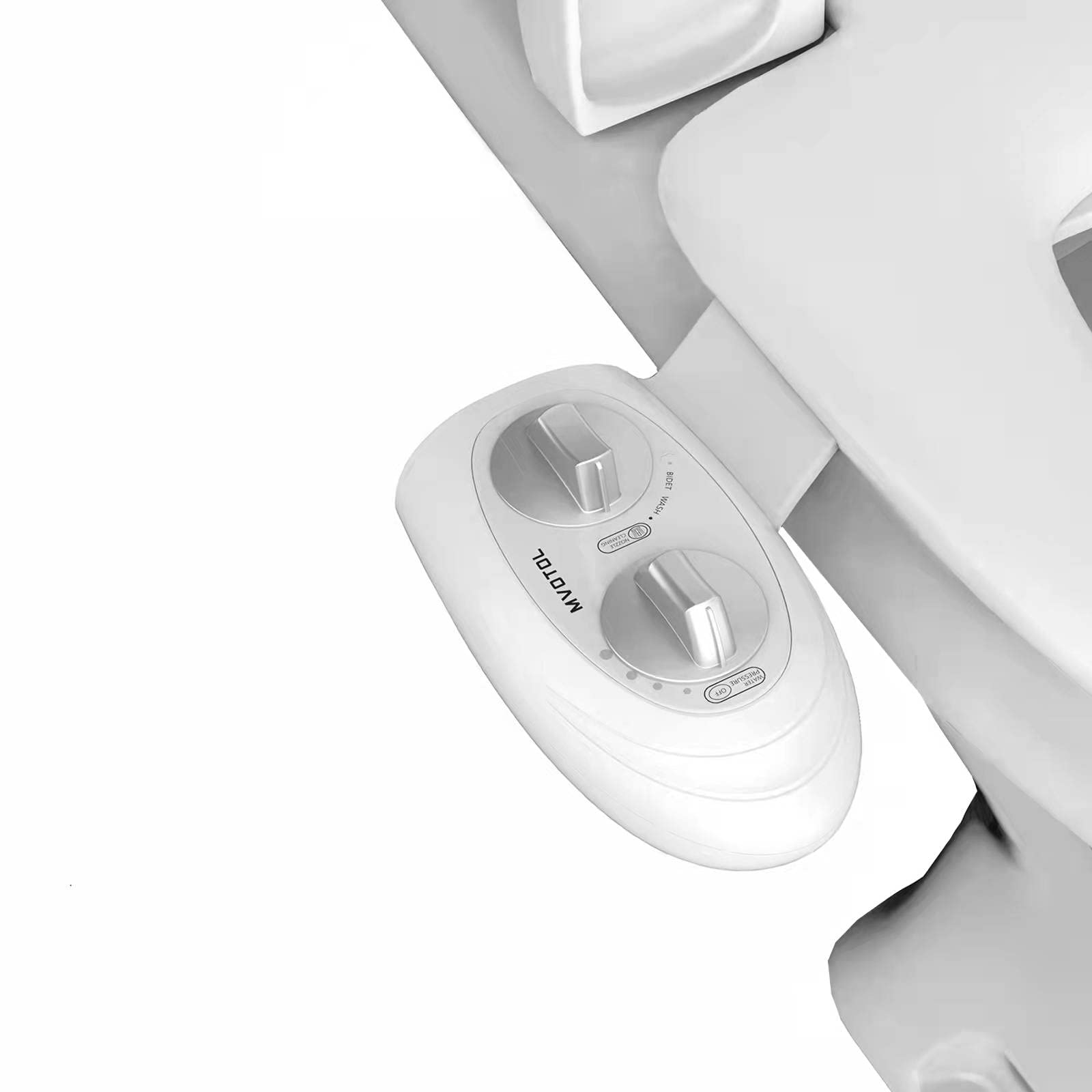 MVOTOL Bidet Non-Electric Mechanical Bidet Toilet Seat Attachment，Retractable Self Cleaning Nozzle Fresh Water Sprayer - Adjustable Water Pressure