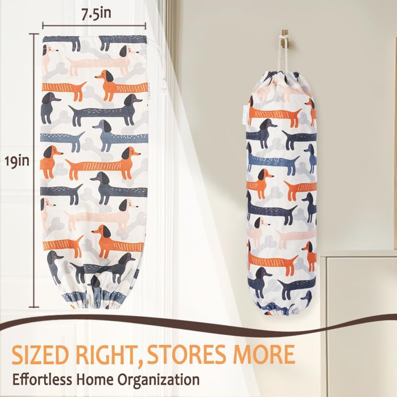 Plastic Bag Holder, Cute Wall Mount Grocery Bag Holder for Plastic Bags