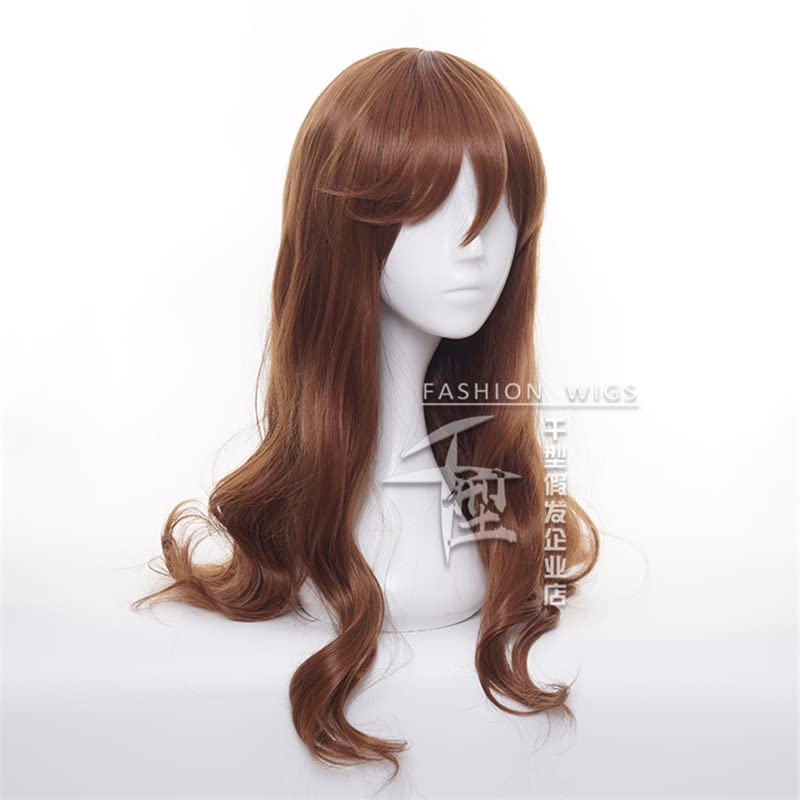 Vista 3 de Peluca de cosplay Hori Kyouko Cosplay peluca Anime Hori-san a Miyamura-kun largo pelo sintético marrón carnaval fiesta de Halloween juego de rol
