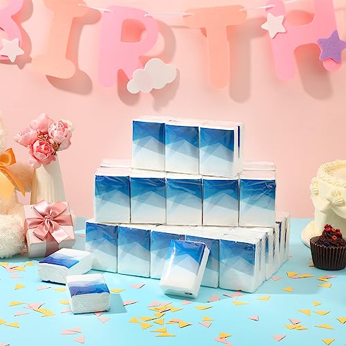 Image of Ctosree 50 Pack Geometric Pocket Tissues Travel Packs Bulk 500 Sheet Small Tissues Bulk Packs 3 Ply Mini Travel Size Paper Individual Pocket Size
