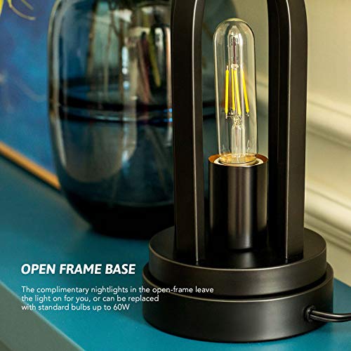 image for CO-Z Farmhouse Table Lamps Set of 2 with USB Port, Industrial Table La