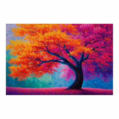 Tableau mural art moderne orange 60x90cm pour habiller un mur vide sans cadre
