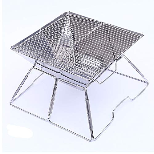 Outdoor Grill Tragbarer Grill Holzkohlegrill mit Edelstahl-Grill Durable Faltbare Gartengrill. Geeignet für den Einsatz von Familienunternehmen (Color