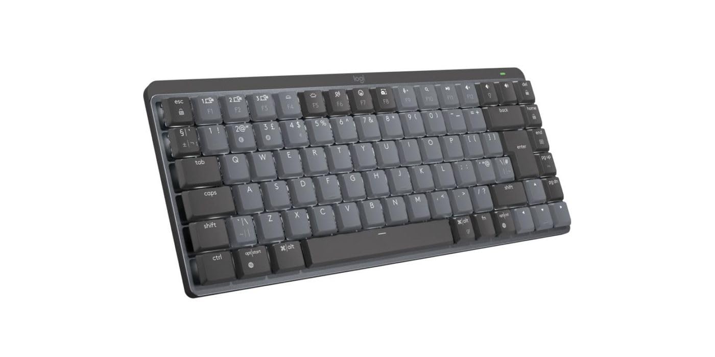 Logitech MX Mechanical Mini Wireless Illuminated Keyboard, Tactile Quiet Switches, Backlit, Bluetooth, USB-C, macOS, Windows, Linux, iOS, Android, Metal