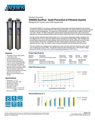Sistema Ablandador y Filtrador de Agua DuoPlus DS600S Acero Inoxidable miniatura 3