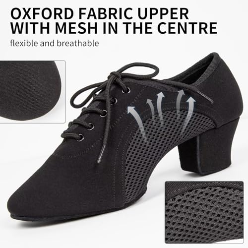 ARCLIBER Latin Dance Shoes for Women Lace-up Split-Sole Professional Practice Salsa Modern Ballroom Dance Shoes Women2