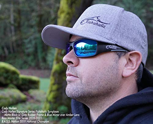 Image of Fishoholic Baseball Fishing Hat ~ 6 Colors & 3 Sizes. Fish Logo on Trucker Snap Back or Flexfit ~ Fishaholic Reg Trademark ~ Great Gift Ocean Saltwater Fly Trout Bass if You Hunt Quad BBQ Tailgate.
