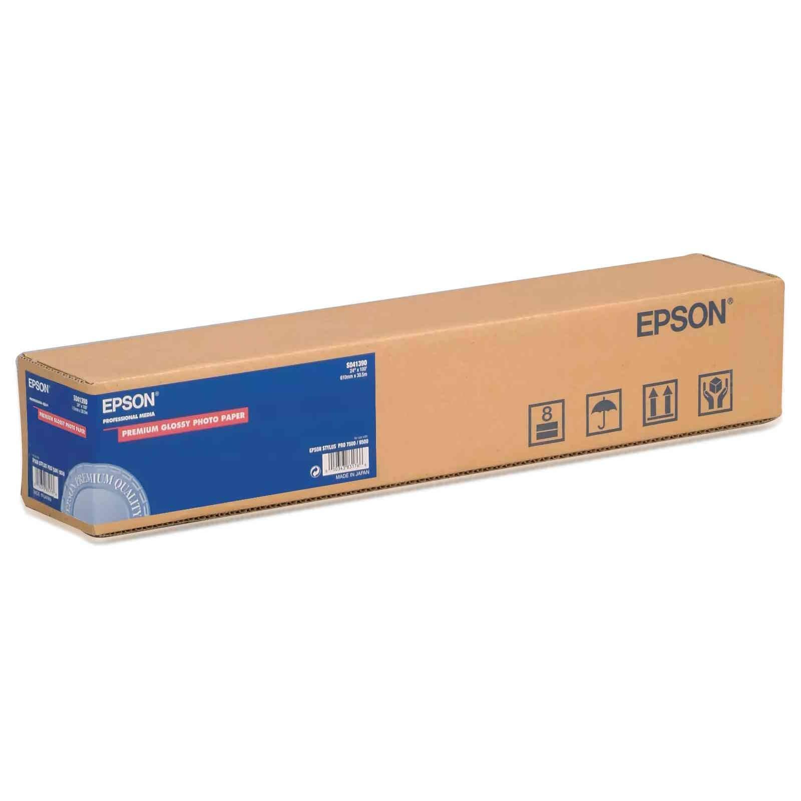 Epson C13S041390 Glossy Photo Paper Roll 24inx30.5m
