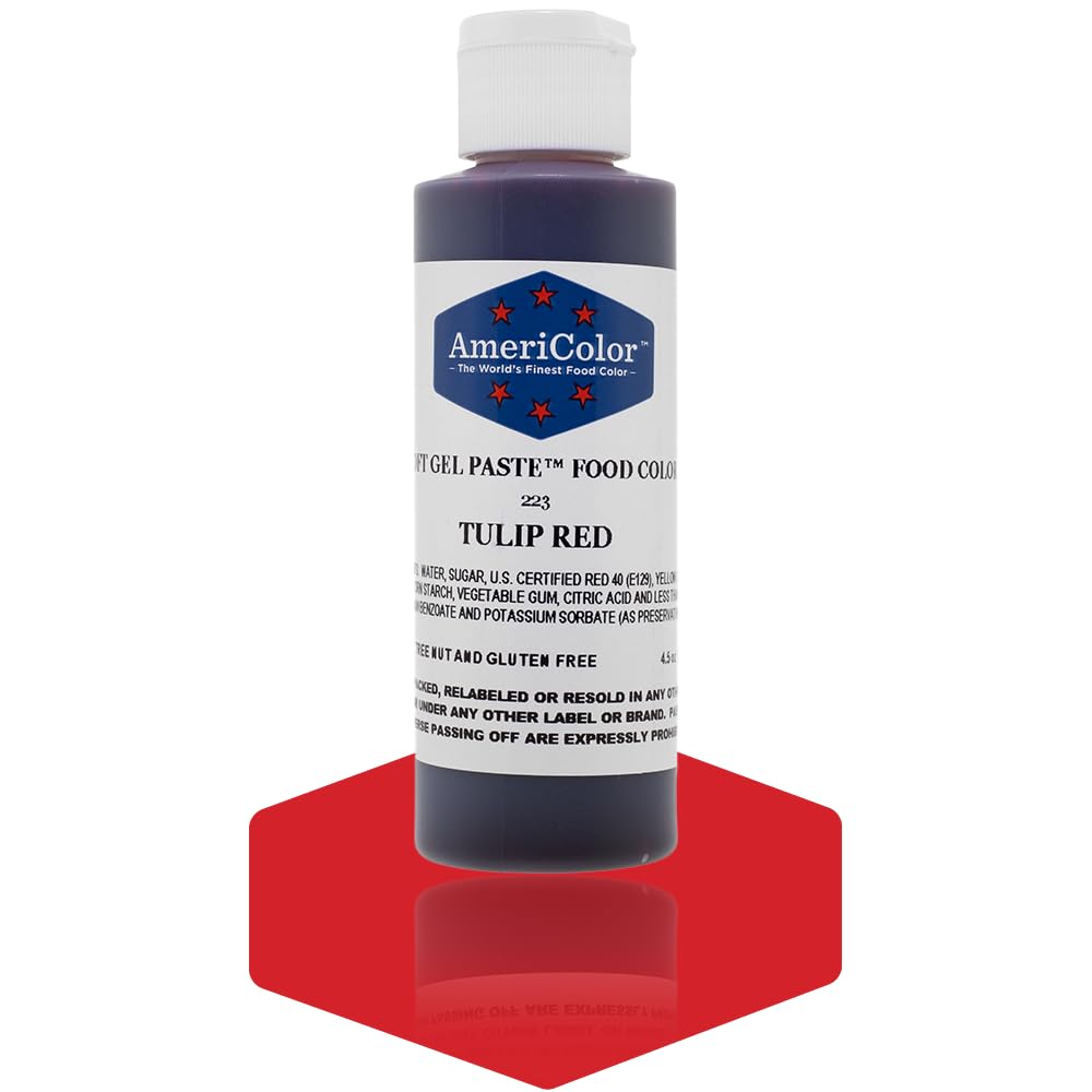 TULIP RED SOFT GEL PASTE 4.5 OZ Cake Decorating