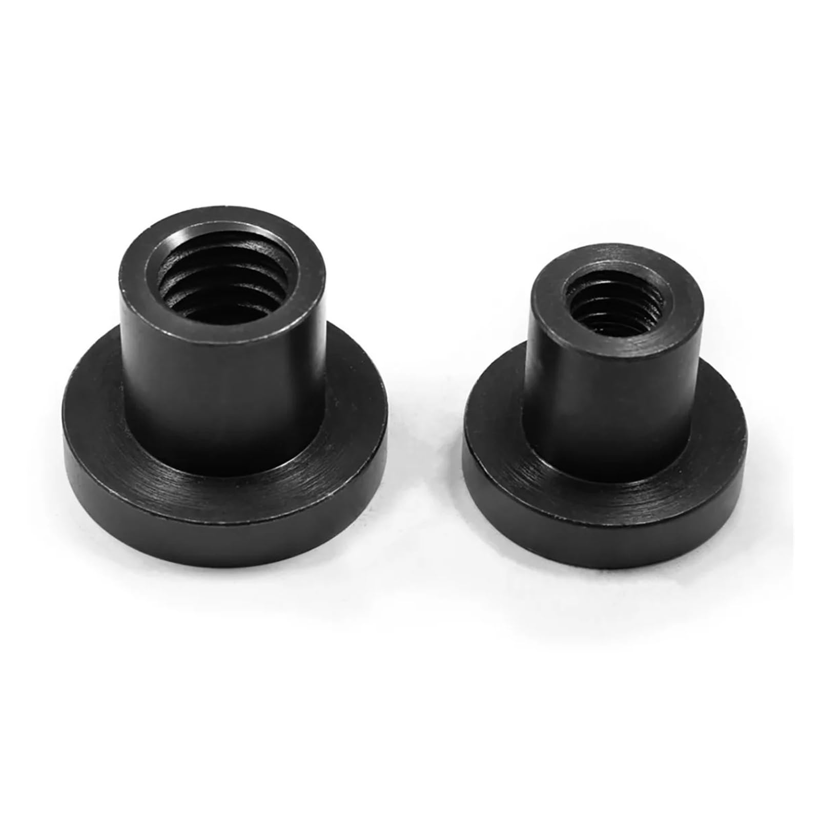 1 Stück schwarze runde Flanschwellenkupplung 45# Stahl T-förmige Muttern T12 14 16 18 20 22 24 25 28 30 32 36 38 40 (Color : T38x6, Size : T)