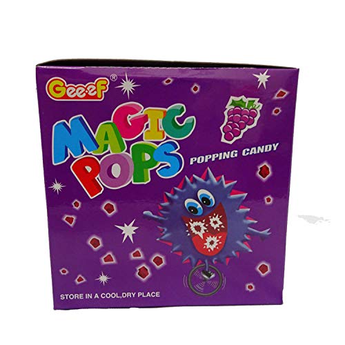 Image of Gee.ef Magic Pops Popping Candy, Grape Flavor, 5 G X 40 Pouches, 200 Gram