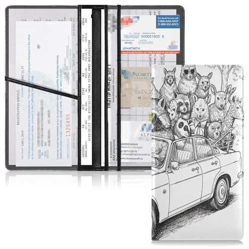 Organizador para carro de cuero miniatura 6
