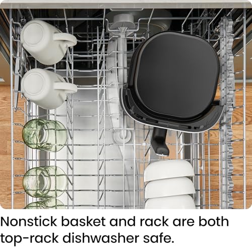 Chefman Air Fryer – 3.75L Compact Airfryer for Quick, Easy Meals, Features Hi-Fry Technology for Extra Crisp, Easy-View Window, Touch Controls with 4 Presets, Nonstick & Dishwasher Safe Basket - Black - Image 7