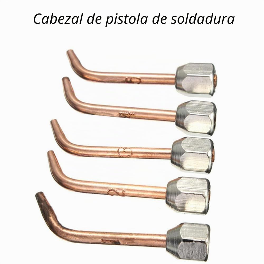 Mini pistola de gas con 5 puntas, kit de soplete de soldadura de joyería para oxígeno, acetileno butano