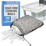 IMPRESA 500 Count Sous Vide Balls for Anova Sous Vide Container, Inkbird & Other Immersion Circulator Systems – Accessory to Minimize Heat Loss and Evaporation