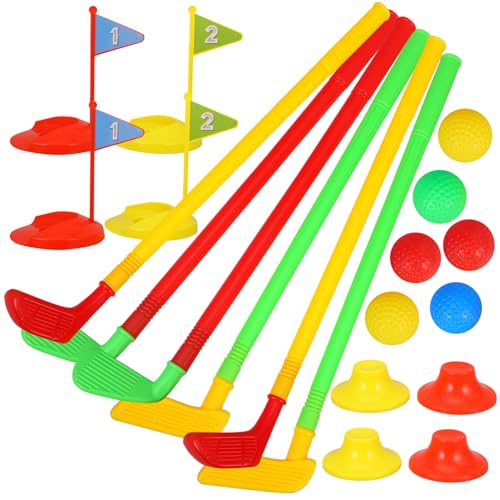 KICHOUSE 2Sets Golf Plaything Sets Indoor Outdoor Golf Clubs Sports Game Mini Golf for Boys Fun Family Activity Ages