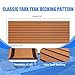 Fullfire EVA Foam Boat Flooring with 3M Self-Adhesive Backing, Marine Decking Faux Teak Deck Sheet for Jon Boats Pontoon Boat Yacht RV Jet Ski Kayak Floor (Brown, 47