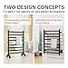 WONDERSKY Towel Warmer Rack, 8-Bar Stainless Steel Heated Towel Racks for Bathroom - Waterproof Wall Mounted Towel Warmers with Timed & Temperature Controller, Hard Wired/Plug-in, Black