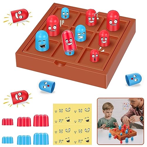 Tic Tac Toe Spiel Game Set 2 Spieler Brettspiel Interaktives Tischspiele...
