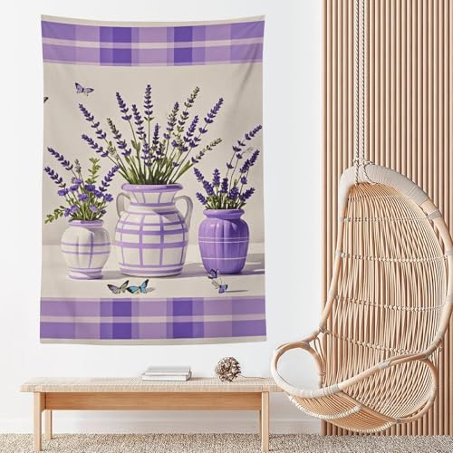 Tapisserie écossais lavande pour créer un salon vintage doux