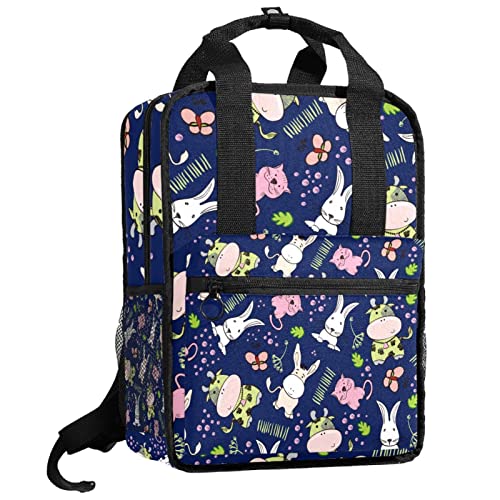 Sac d'école pour fille et garçon multicolore avec bretelles réglables